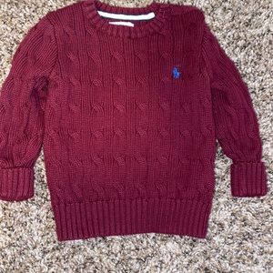 Burgundy knitted Ralph Lauren sweater